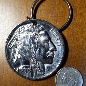 Buffalo nickel key chain